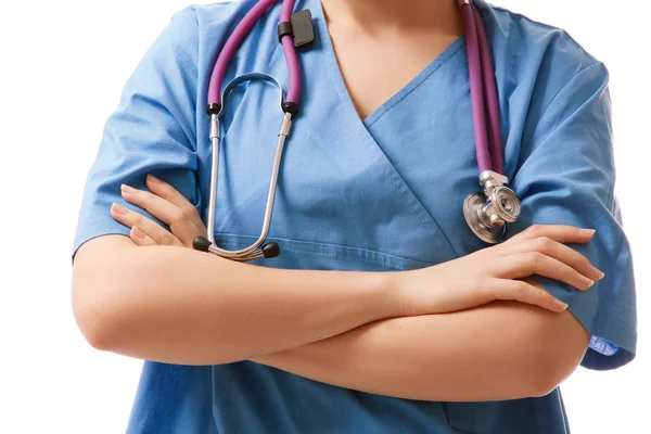 Closeup of a female doctor or a nurse — Stock Photo, Image