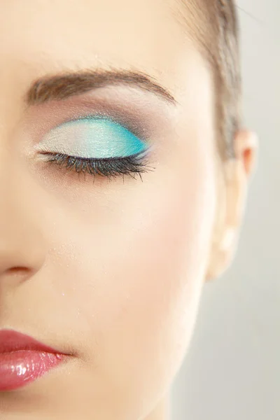 Woman eye with exotic style makeup — Stock Photo, Image