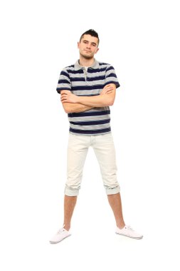 Genç üniversiteli tam uzunlukta portresi