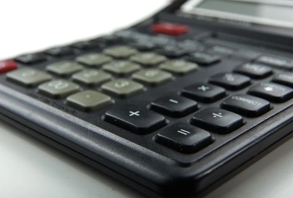 Imagen de primer plano del teclado de la calculadora . — Foto de Stock