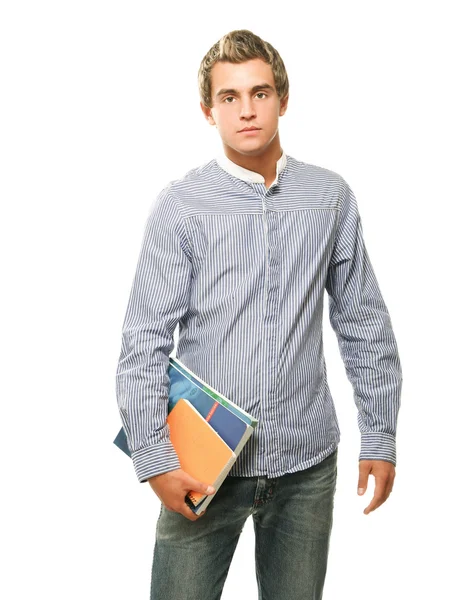 A young college guy with books. — Stock Photo, Image