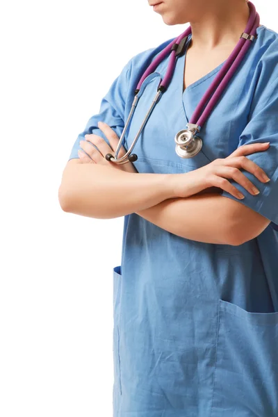 Médecin femme avec stéthoscope — Photo