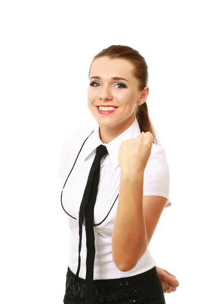 A young woman showing ok — Stock Photo, Image