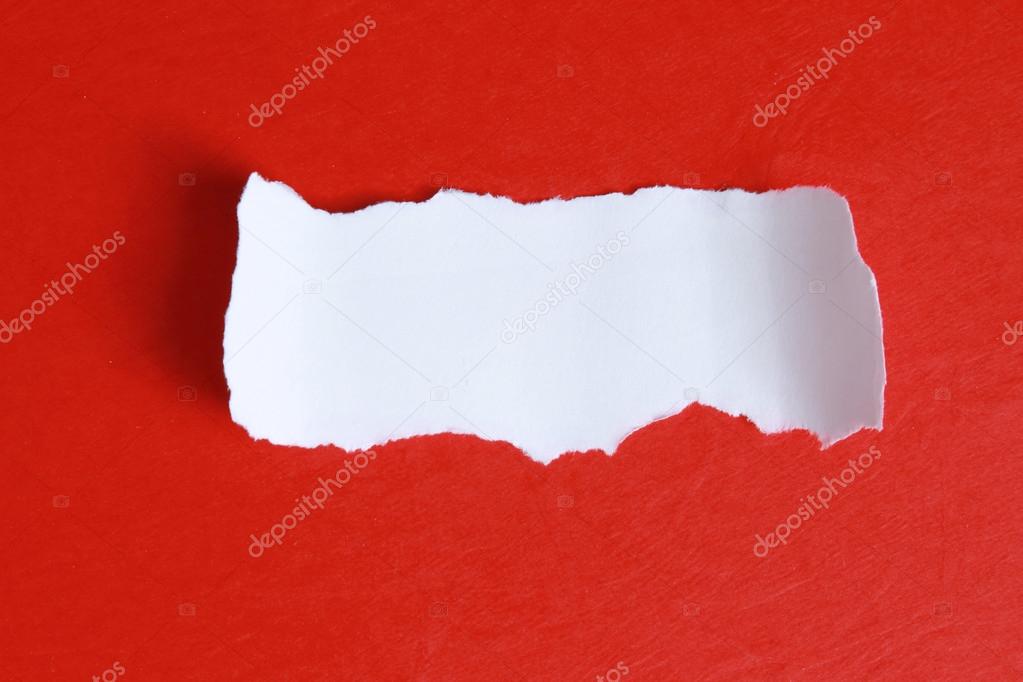 Close-up view of torn piece of paper