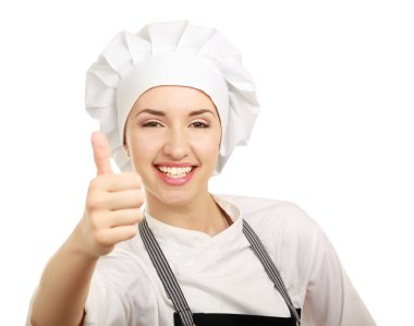 ok kadar çekici aşçı kadın