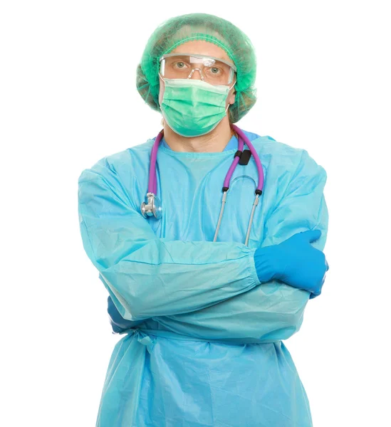 Closeup portret van een mannelijke chirurg Stockfoto