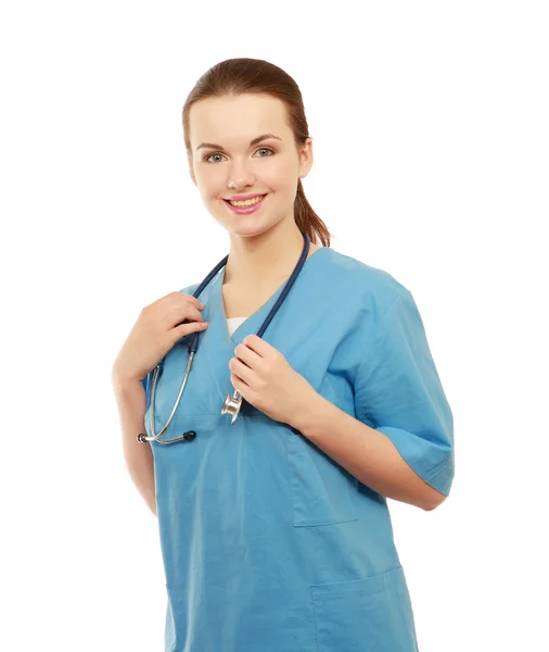 Portrait d'une femme médecin en uniforme — Photo