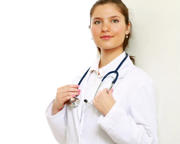 Portrét ženského lékaře v uniformě — Stock fotografie