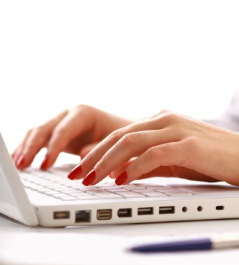 eller klavye yakın çekim