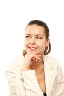 dalgın genç kadın