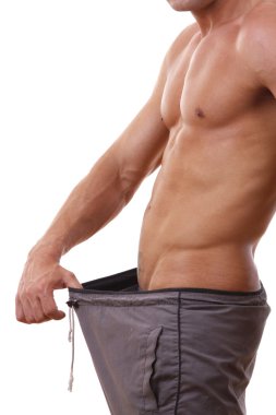 kaslı adam gösteren abs