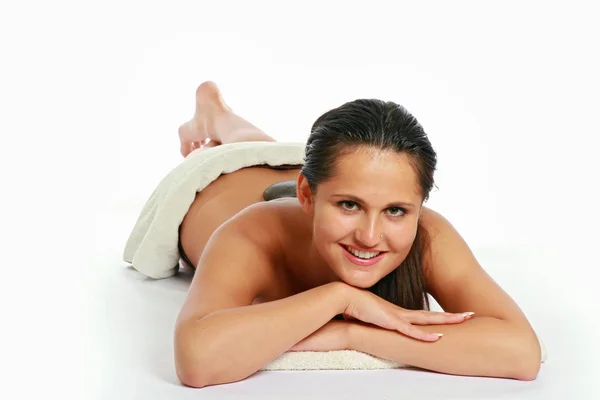 Mujer feliz spa — Foto de Stock