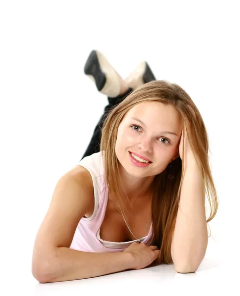 Portrait of casual young girl — Stock Photo, Image