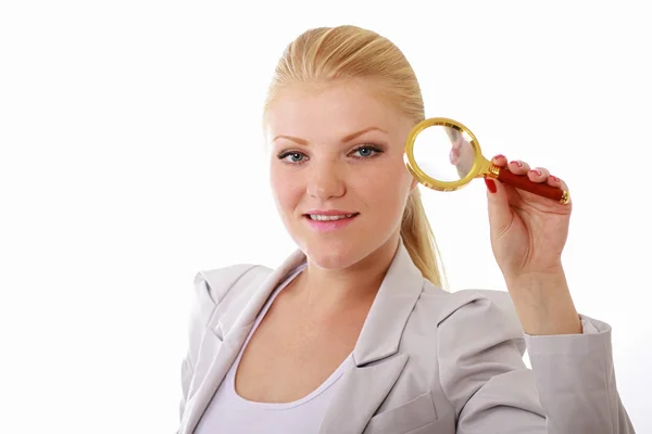 Young attractive smiling businesswoman — Stock Photo, Image