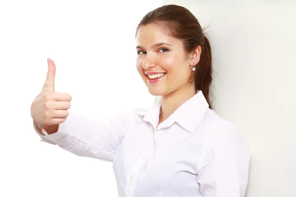 Studio partrait of young business woman — Stock Photo, Image