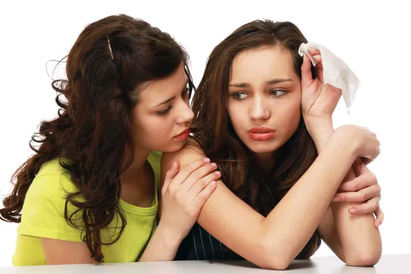 Teenage girl supporting her friend — Stock Photo, Image