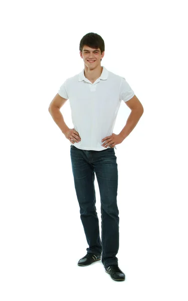 Full-body portrait of handsome young man — Stock Photo, Image