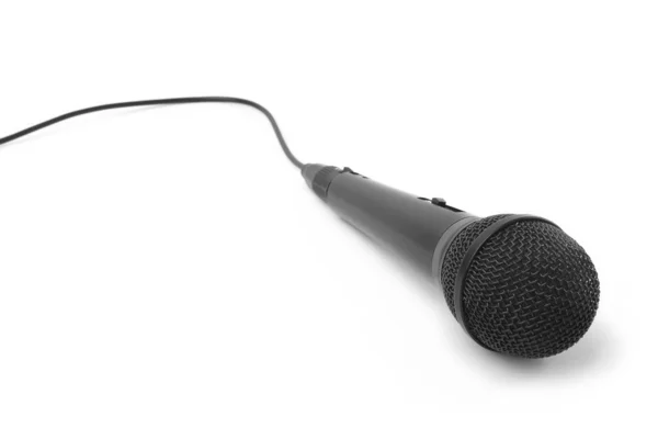 Черный микрофон — стоковое фото