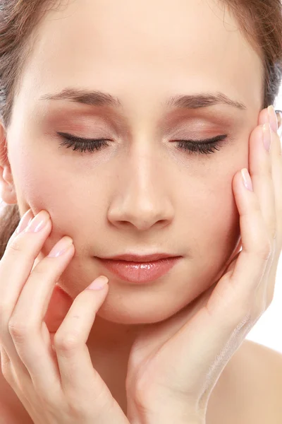 Portrait of a beautiful woman's face — Stock Photo, Image