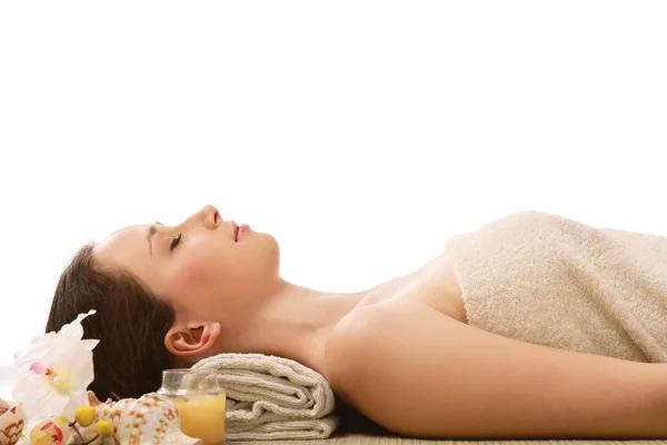 Woman receiving spa treatment — Stock Photo, Image