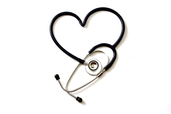 Ett stetoskop forma hjärta — Stockfoto