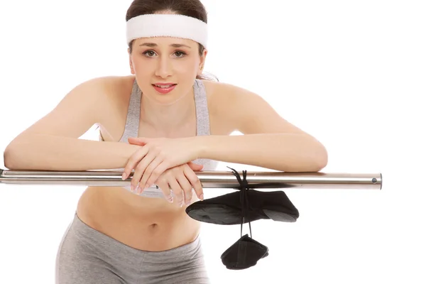 A young female dancer training — Stock Photo, Image