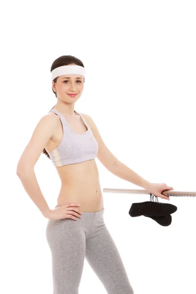 A young female dancer training — Stock Photo, Image