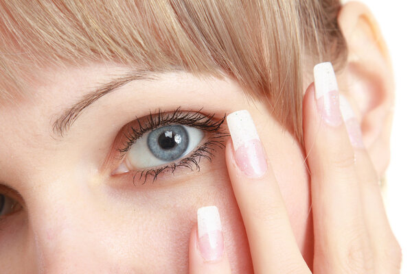 A part of a female face