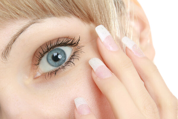 A part of a female face