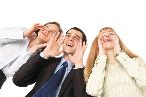 Business people shouting — Stock Photo, Image