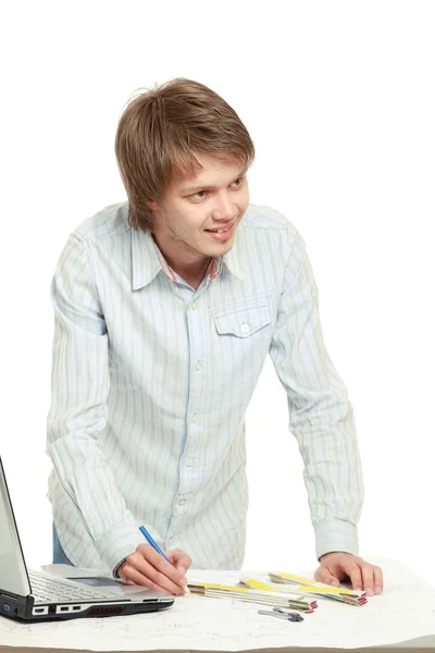 A young architect working — Stock Photo, Image