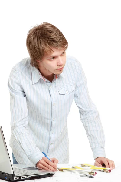 A young architect working — Stock Photo, Image