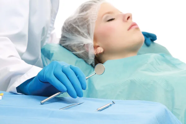 Woman At the dentist's — Stock Photo, Image