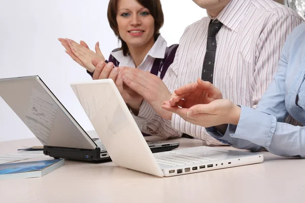 Business people clapping — Stock Photo, Image