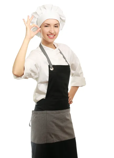 Aantrekkelijke cook vrouw — Stockfoto