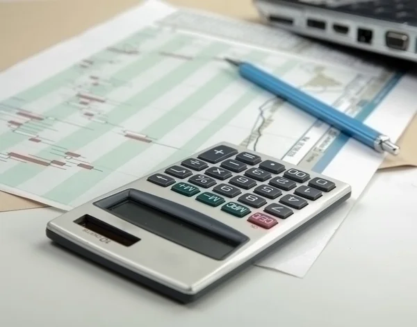 Close-up beeld van calculator toetsenbord. — Stockfoto