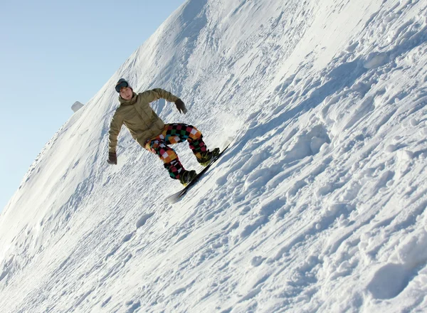 Extrémní snowboarding. — Stock fotografie