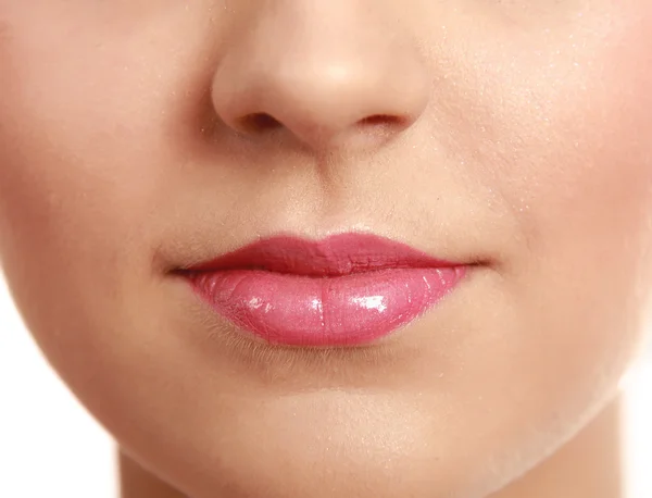 Mooie make-up van heldere lippen. — Stockfoto