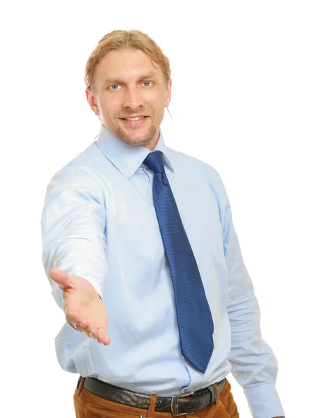 A businessman is offering to shake hand — Stock Photo, Image