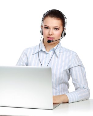 Genç müşteri hizmeti kız