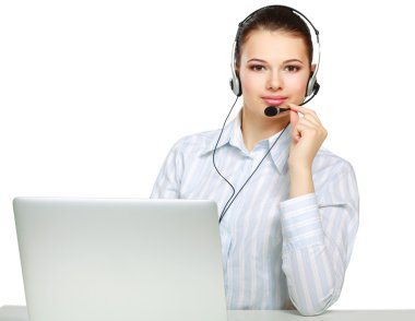 Genç müşteri hizmeti kız