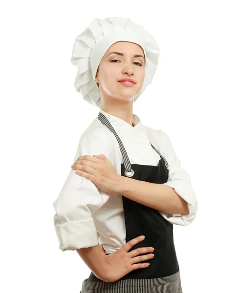 Mulher cozinheira atraente — Fotografia de Stock