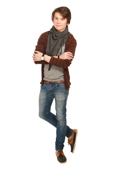 A full-length portrait of a young guy — Stock Photo, Image