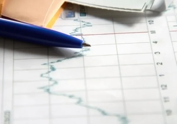 Geschäfts- und Finanzbericht. — Stockfoto