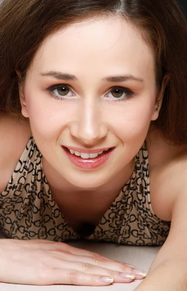 A portrait of young smiling woman — Stock Photo, Image