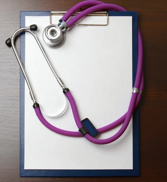 Stethoscope on a rx prescription — Stock Photo, Image