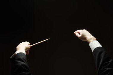 bir sopa ile konser Şef