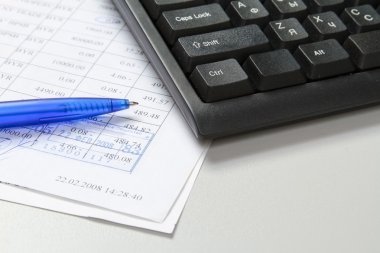 laptop, kalem, belge