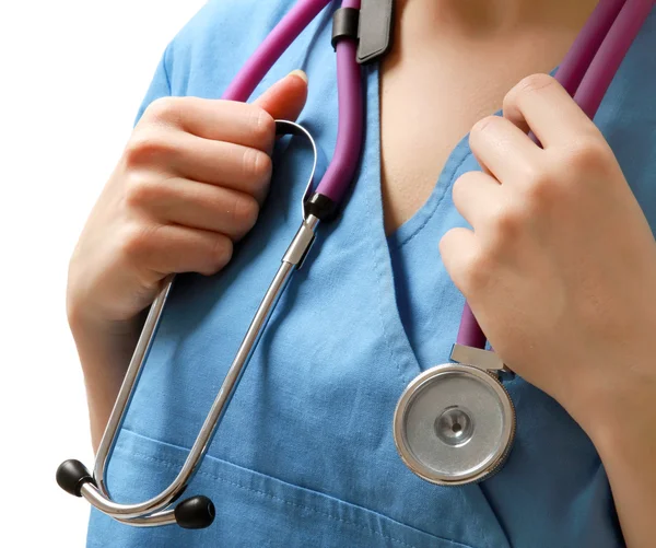 Doctor woman with stethoscope — Stock Photo, Image