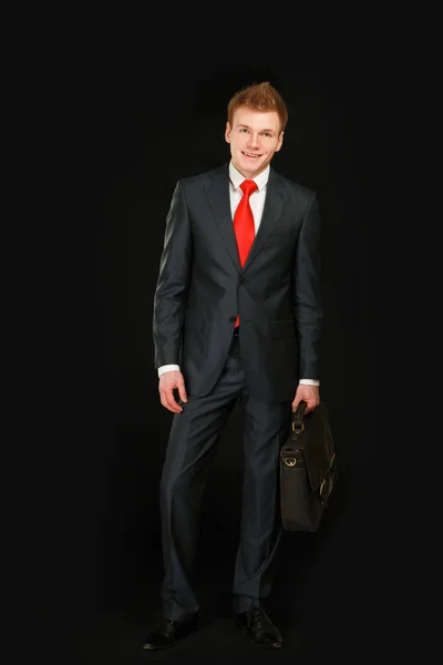 Uomo d'affari con borsa — Foto Stock